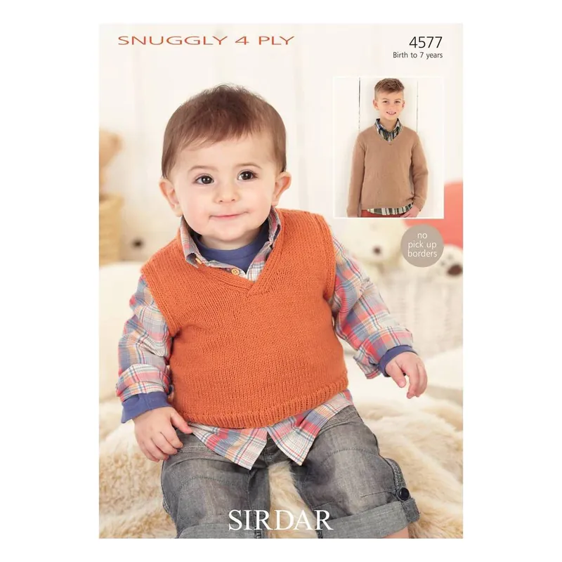 Sirdar Snuggly 4 Ply Jumper and Tank Top Digital Pattern 4577 Deal
