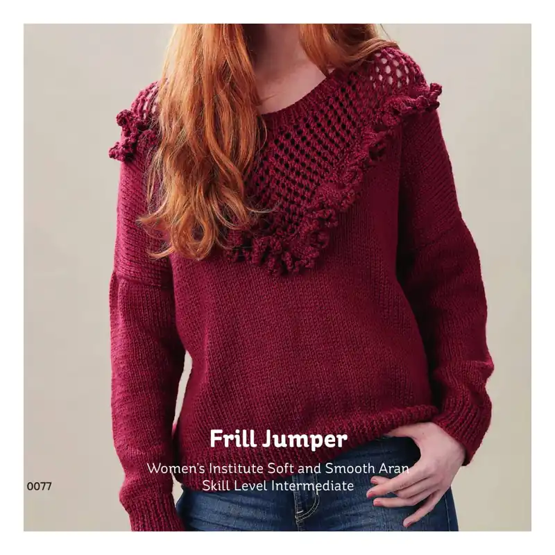 Special Offer Women's Institute Vintage Frill Jumper Digital Pattern 0077
