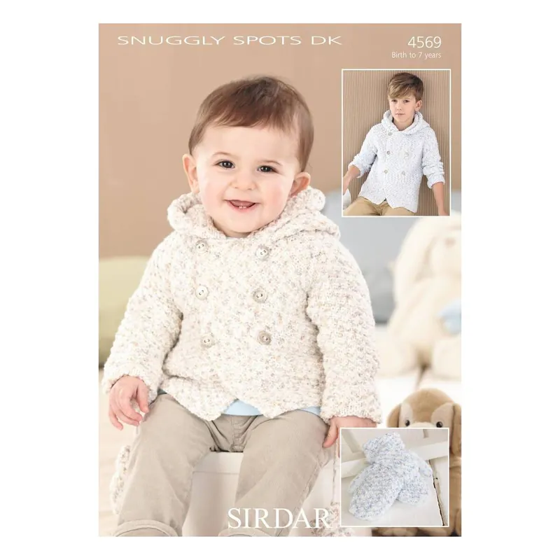 Best Choice Sirdar Snuggly Spots DK Cardigan and Mittens Digital Pattern 4569