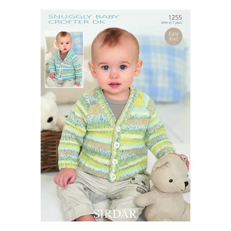 Sirdar Snuggly Baby Crofter DK Cardigans Digital Pattern 1255 Exclusive