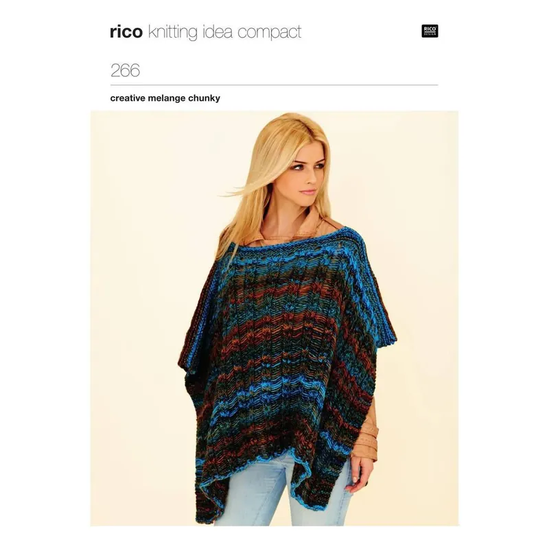 Exclusive Offer Rico Creative Melange Chunky Poncho and Jacket Digital Pattern 266