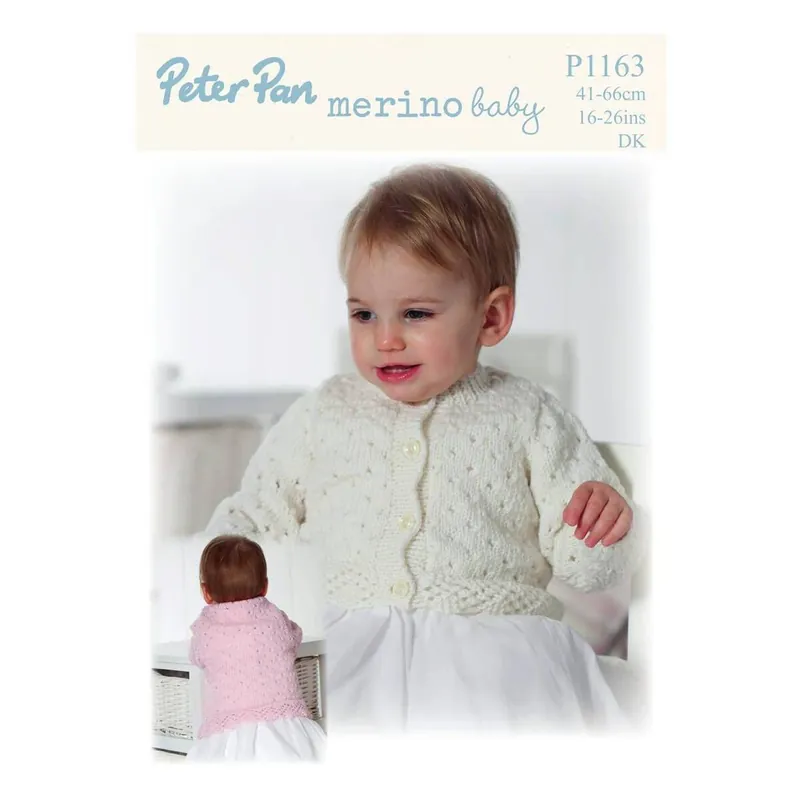 Peter Pan Baby Merino Cardigan Digital Pattern P1163 Hot Deal