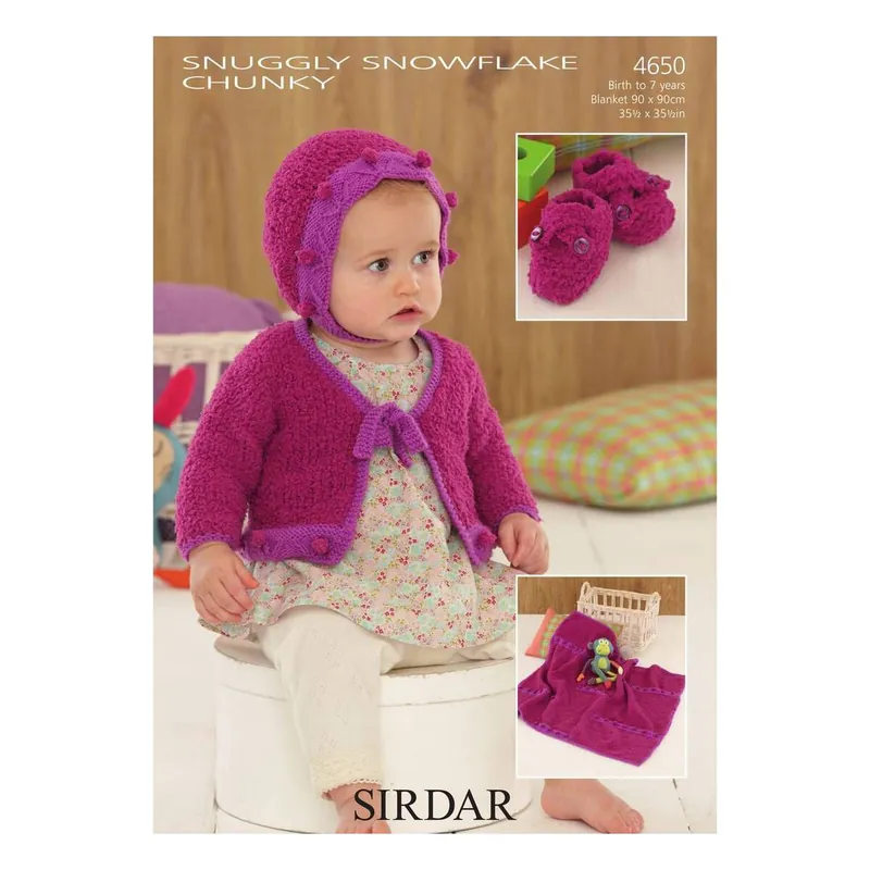 Sirdar Snowflake Chunky Cardigan and Accessories Digital Pattern 4650 Save Now