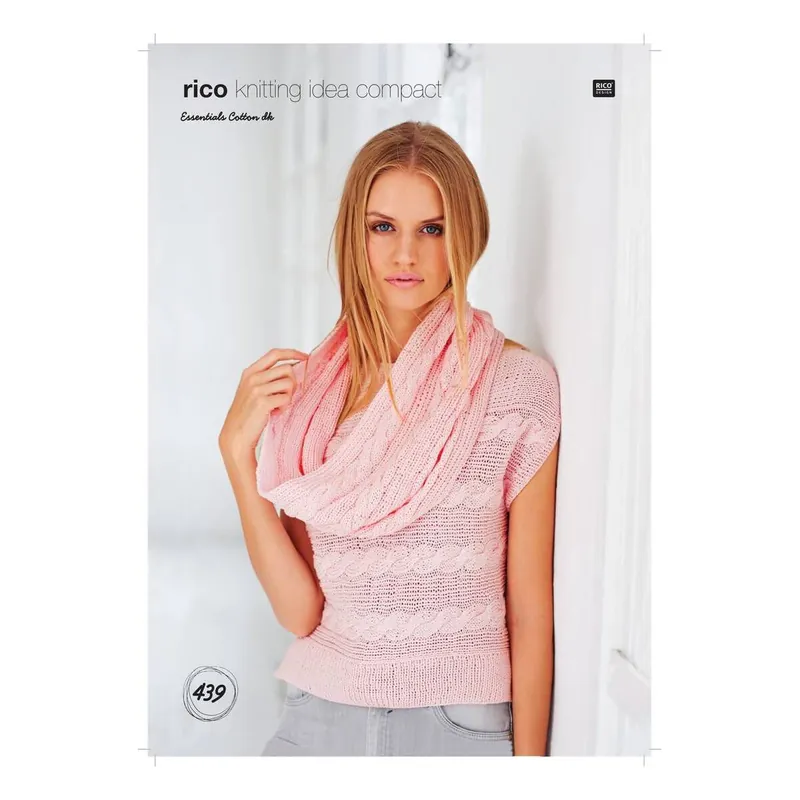 Rico Essentials Cotton DK Top and Snood Digital Pattern 439 Discount