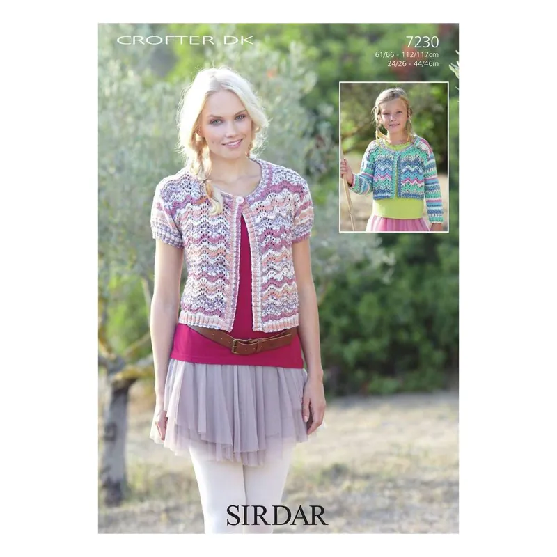 Sirdar Crofter DK Cardigans Digital Pattern 7230 Viral