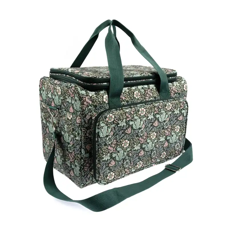 Floral Wood Block Large Craft Project Bag Fresh Stock