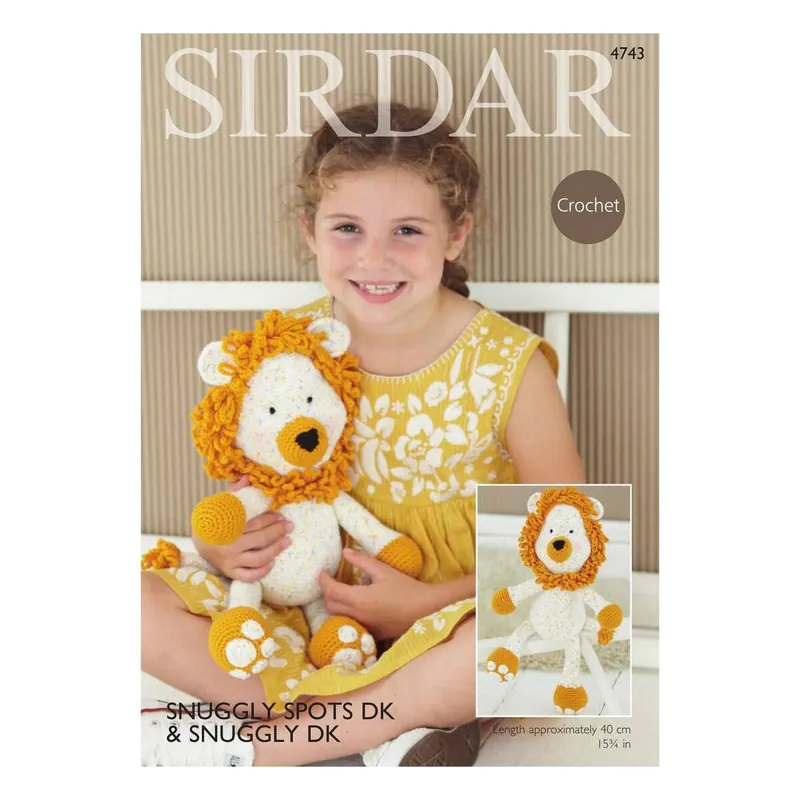Trusted Brand Sirdar Snuggly Spots DK Logan the Lion Digital Pattern 4743