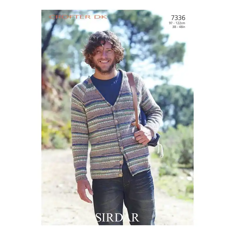 Sirdar Crofter DK Cardigan Digital Pattern 7336 Reduced Price