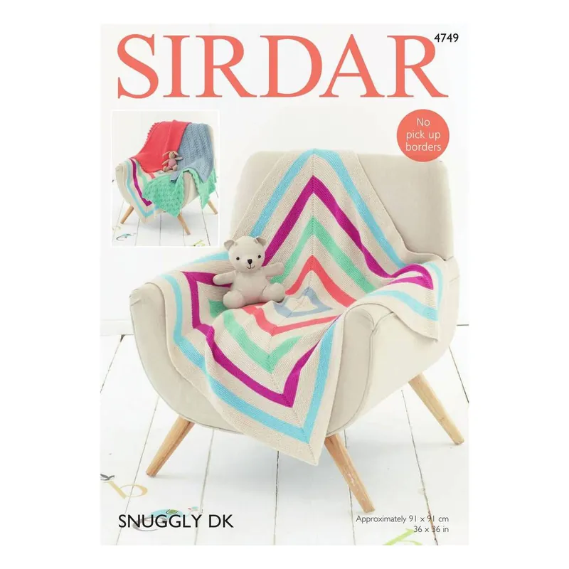 Sirdar Snuggly DK Blankets Digital Pattern 4749 Seasonal Sale