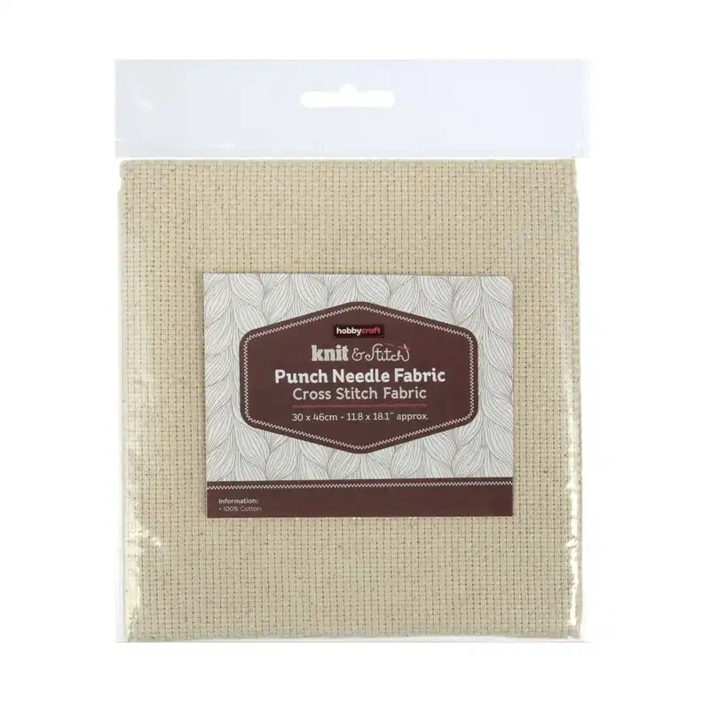 Popular Cream Punch Needle Fabric 30cm x 46cm