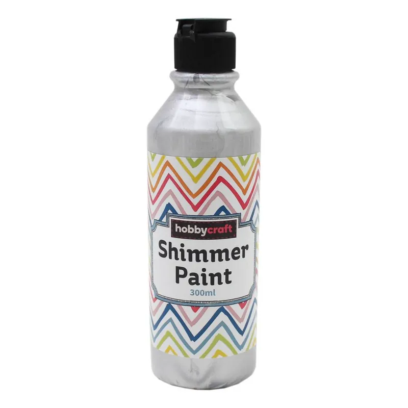 Trending Metallic Silver Ready Mixed Shimmer Paint 300ml