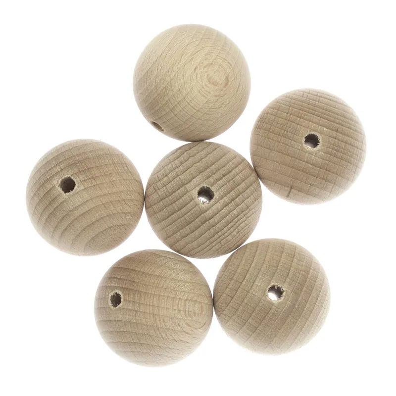 Round Wooden Beads 15mm 6 Pack Buy Online