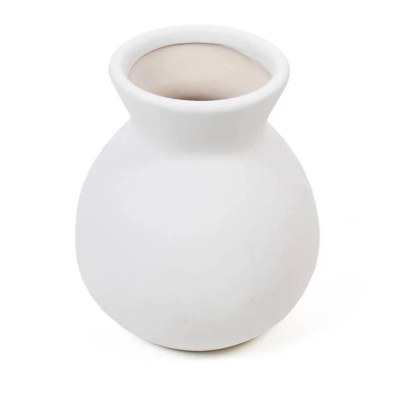 Unglazed Ceramic Bulb Vase 13cm x 10cm Seasonal Sale