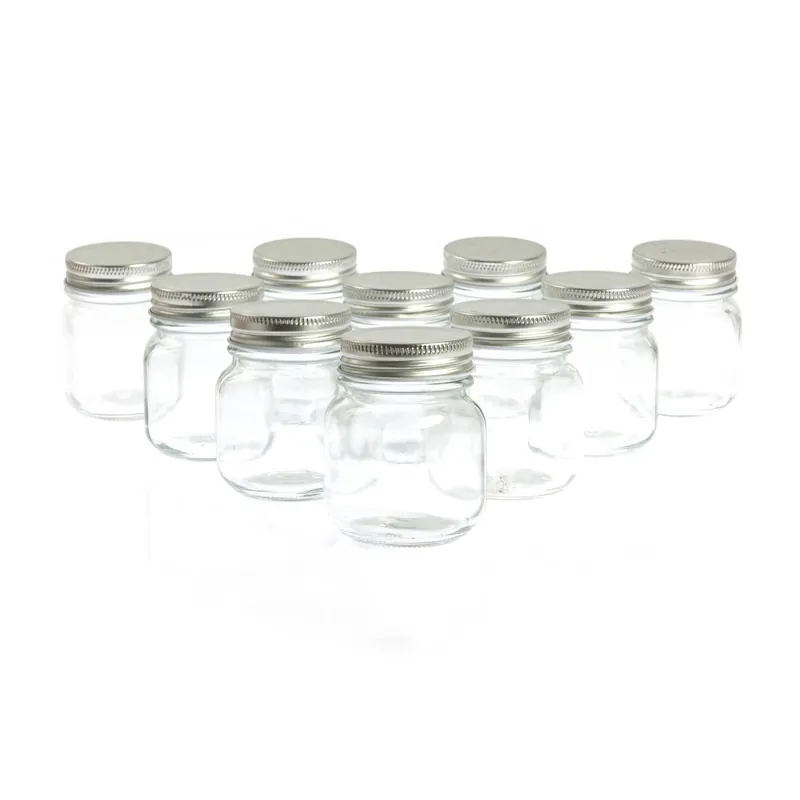 Professional Grade Clear Mini Glass Jars 155ml 10 Pack