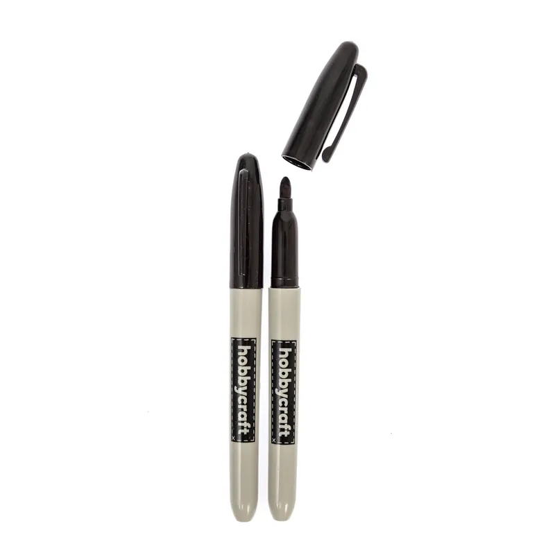Discount Black Fine Permanent Markers 2 Pack