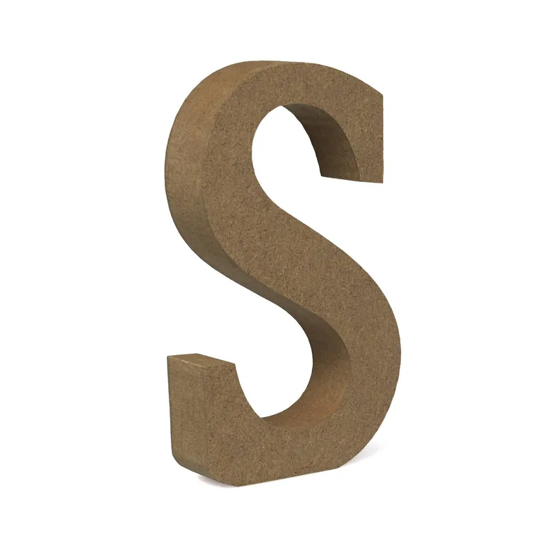 MDF Wooden Letter S 13cm Affordable