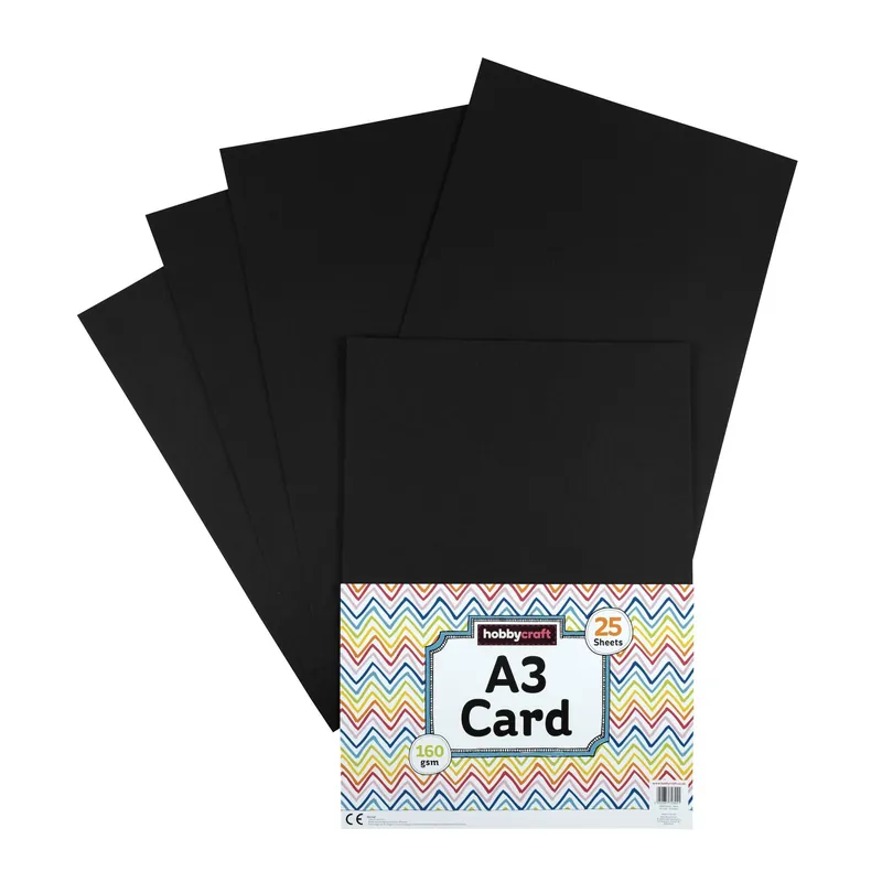 Clearance Black Card A3 25 Pack