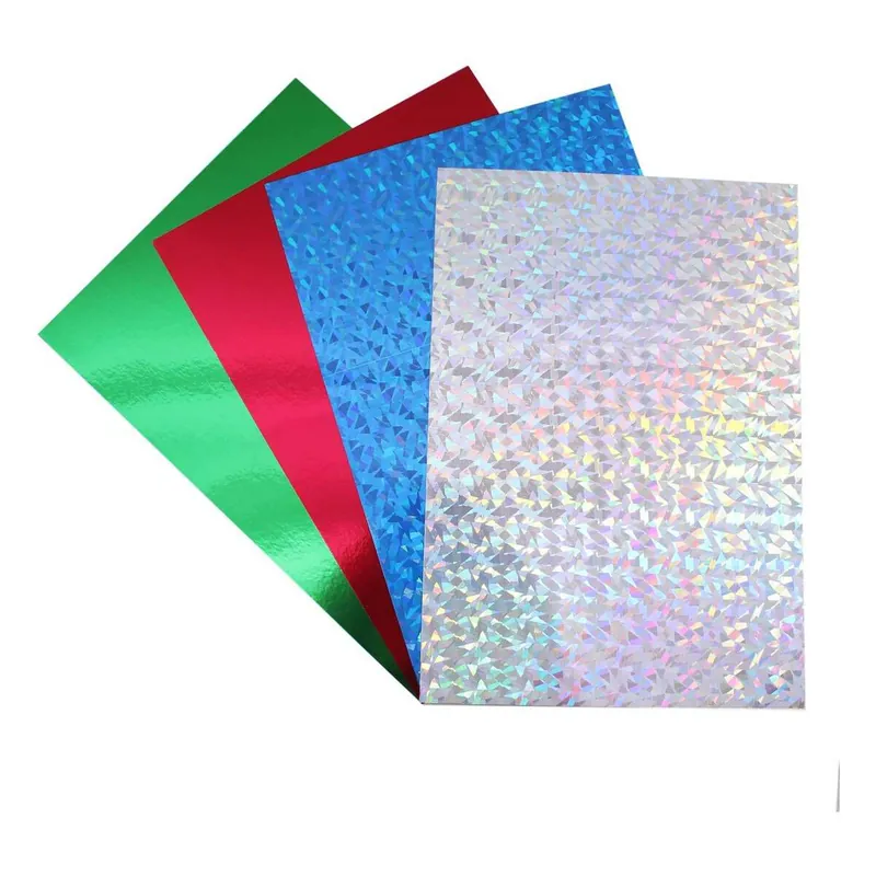 Foil Holographic Metallic Card A4 4 Pack Express Delivery