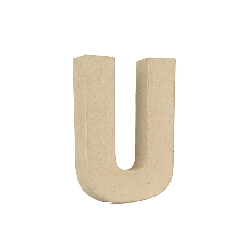 Same Day Shipping Mini Mache Letter U 10cm