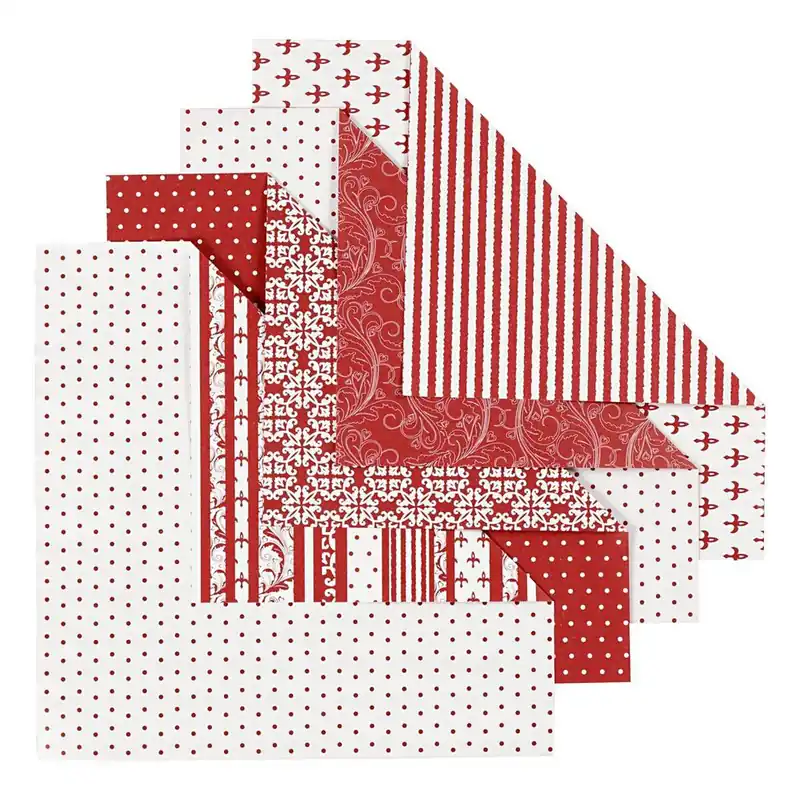 New Arrival Red and White Origami Paper 15cm 50 Pack