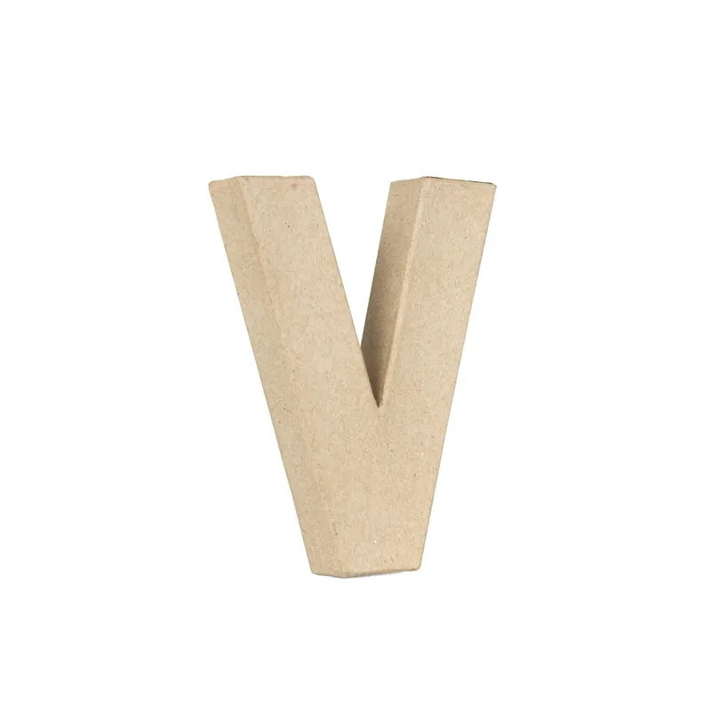 Clearance Mini Mache Letter V 10cm
