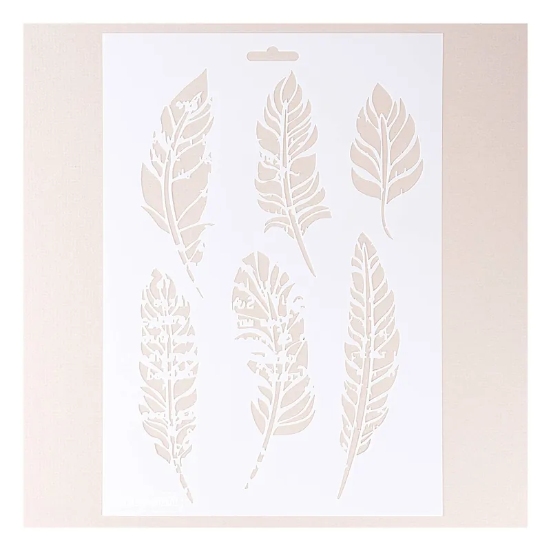 Feathers Stencil 21cm x 29cm Today Only
