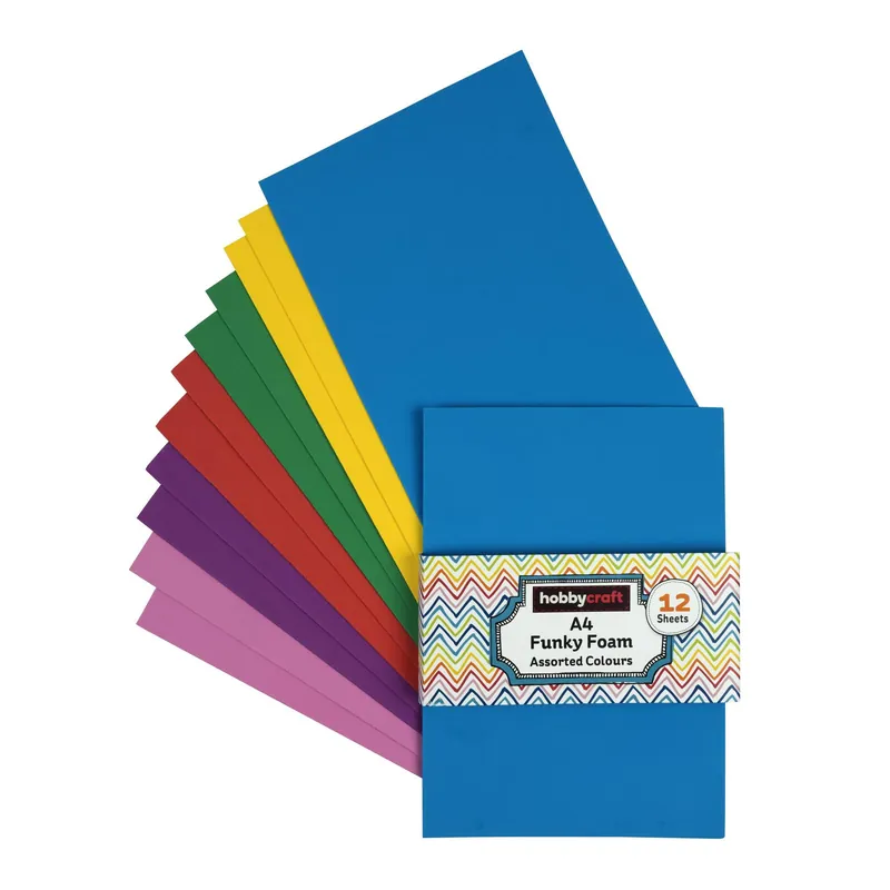 Bulk Order Assorted EVA Foam Sheets A4 12 Pack