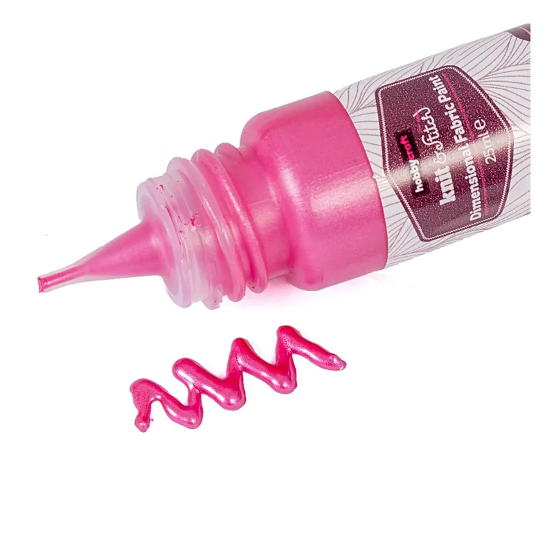 Direct From Manufacturer Dark Pink Dimensional Fabric Paint 25ml