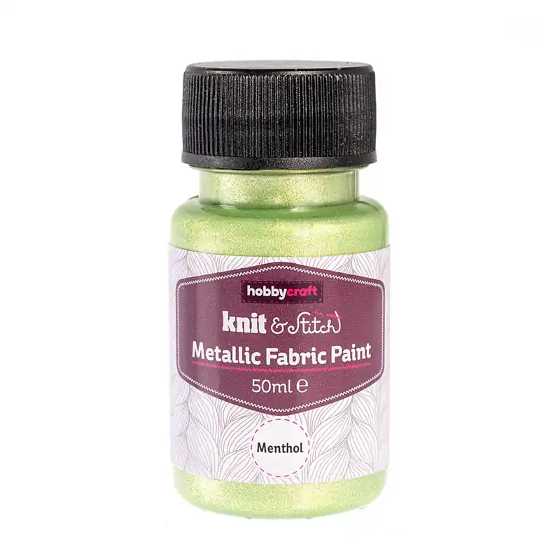 Modern Menthol Metallic Fabric Paint 50ml