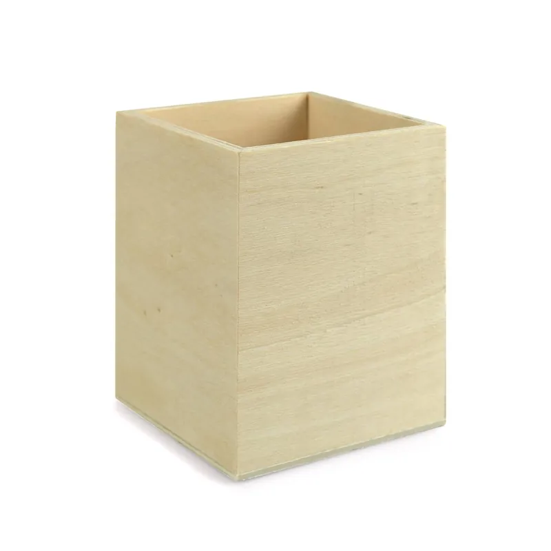 Certified Wooden Pencil Holder 12cm
