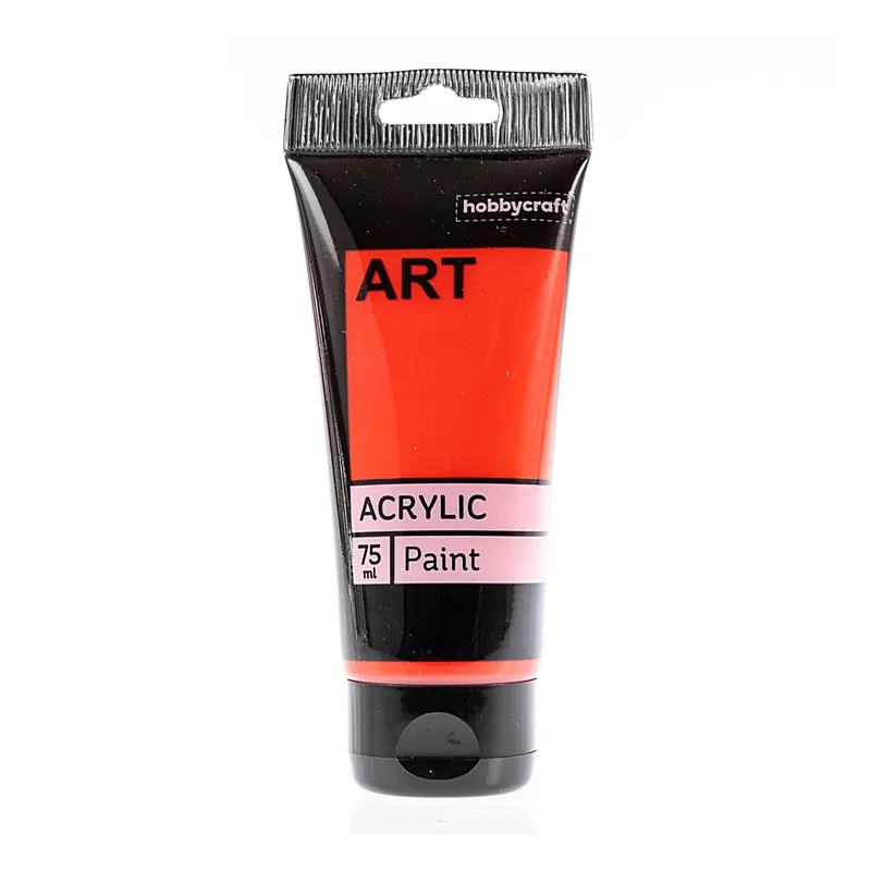 Bright Red Art Acrylic Paint 75ml Luxury