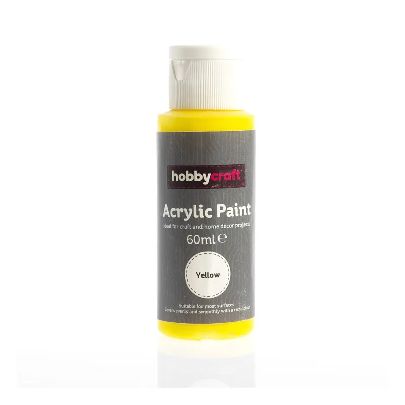 Yellow Acrylic Craft Paint 60ml Warranty Included