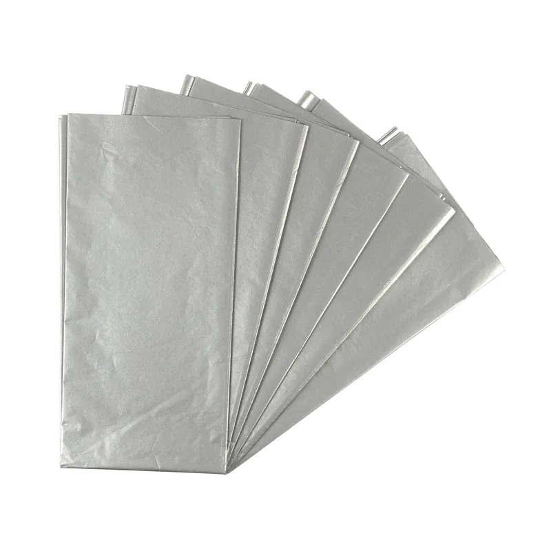 Modern Silver Tissue Paper 65cm x 50cm 6 Pack
