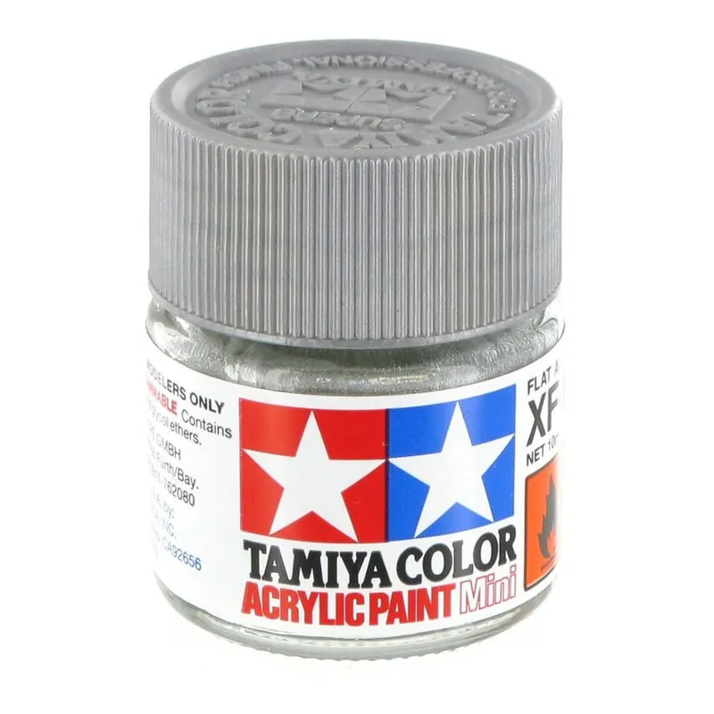 Tamiya Colour Acrylic Paint XF-16 Flat Aluminium 10ml Time-Limited