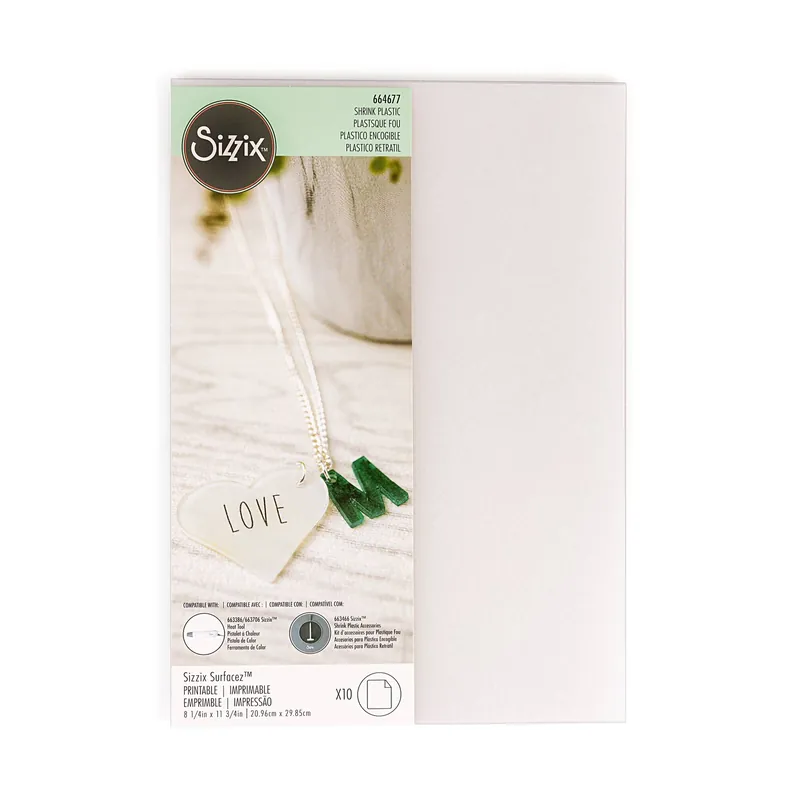 Price Drop Sizzix Surfacez Printable Shrink Plastic 10 Sheets