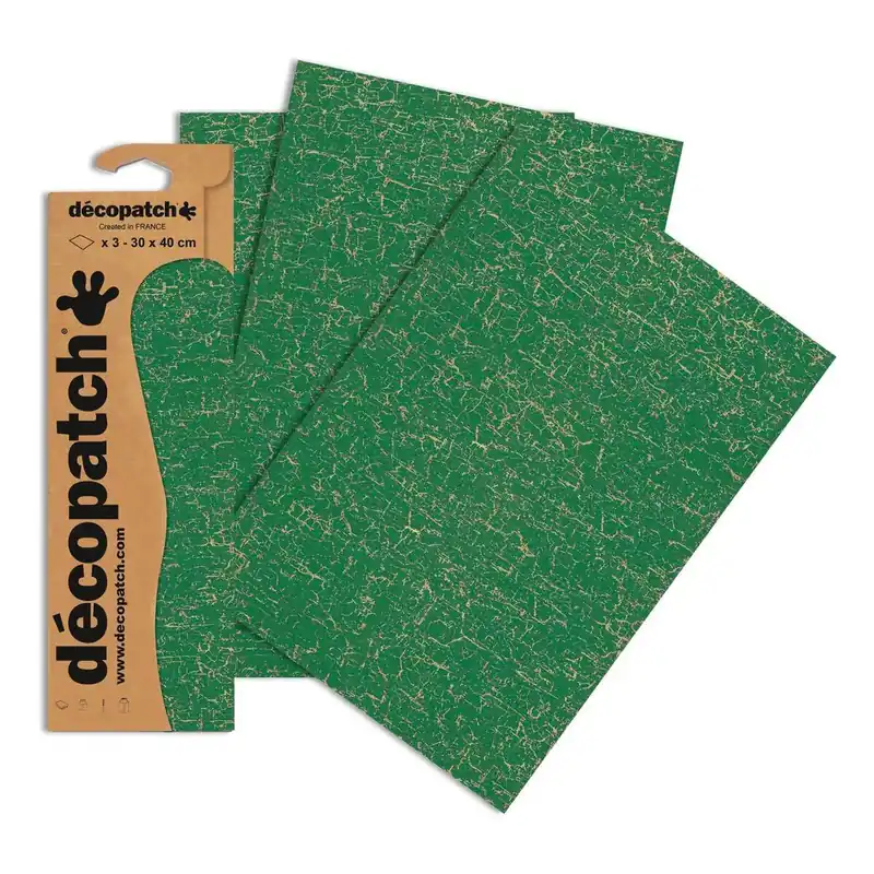 Decopatch Dark Green Crackle Paper 3 Pack Secure Checkout