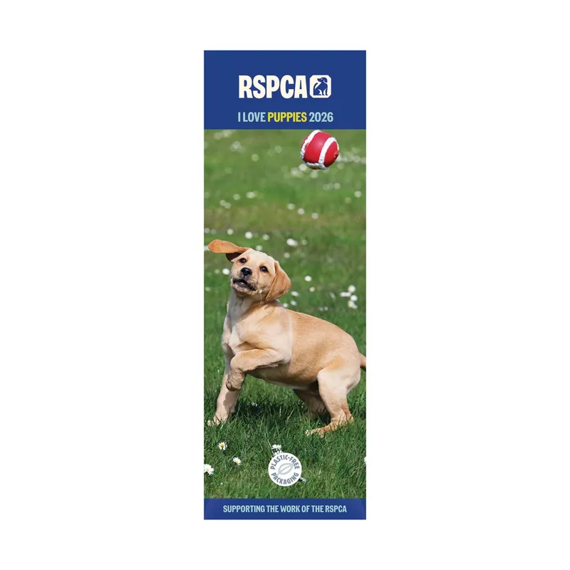 RSPCA I Love Puppies Slim Calendar 2026 Best Choice