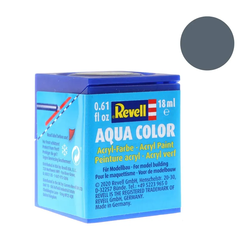 Weekend Sale Revell Dark Grey Silk Aqua Colour Acrylic Paint 18ml (378)