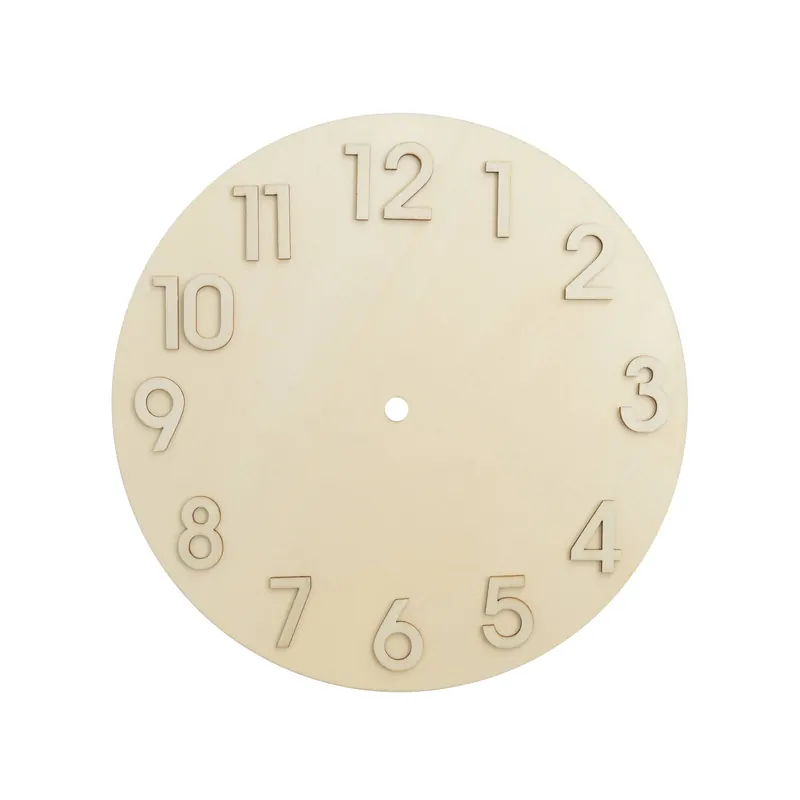 Wooden Clock with Numbers 25cm Seasonal Sale