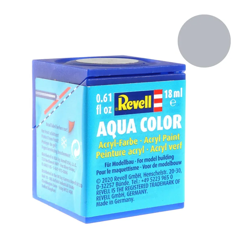 Revell Silver Metallic Aqua Colour Acrylic Paint 18ml (190) Mega Sale