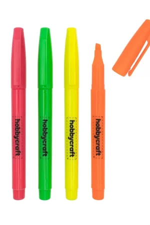 Affordable Neon Highlighter Pens 4 Pack