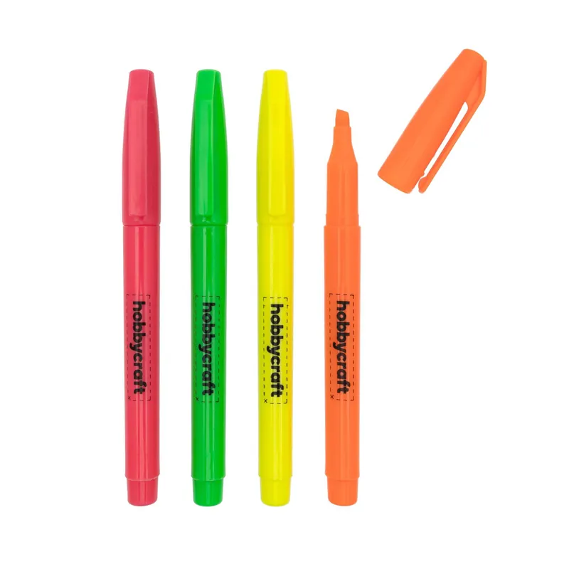 Affordable Neon Highlighter Pens 4 Pack