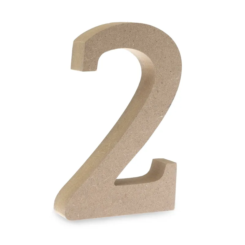 Viral MDF Wooden Number 2 13cm