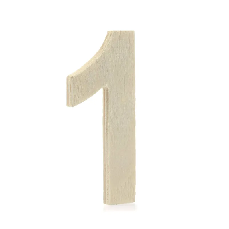 Seasonal Sale Small Wooden Number 1 6.5cm