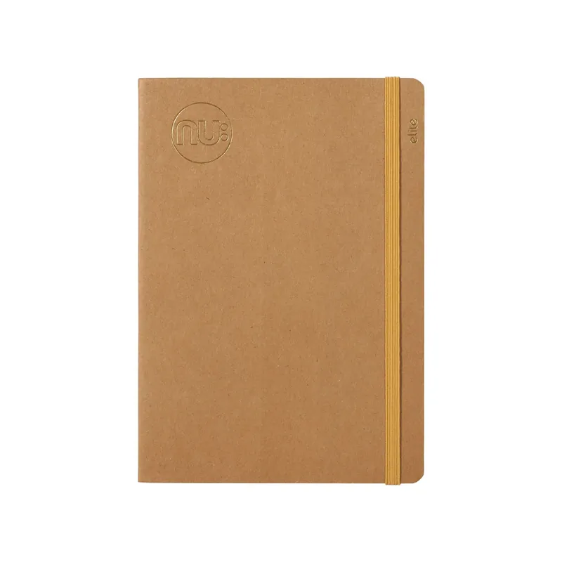 NU Elite Kraft Stitched Notebook A5 Super Sale