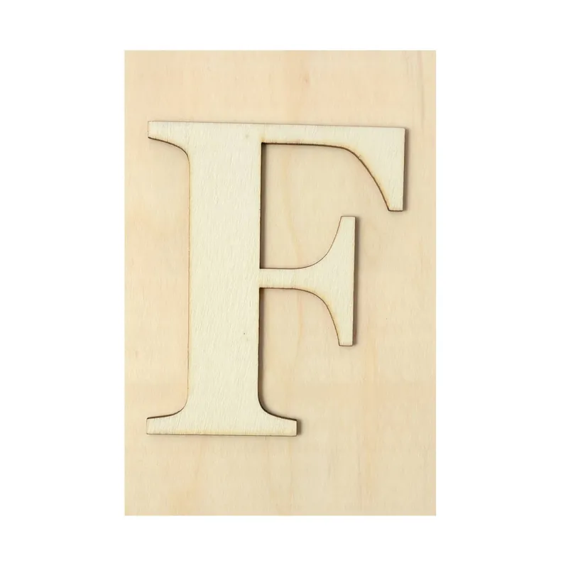 Wooden Letter F Plaque 10cm x 15cm Affordable