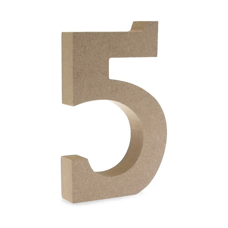 Limited Time MDF Wooden Number 5 13cm