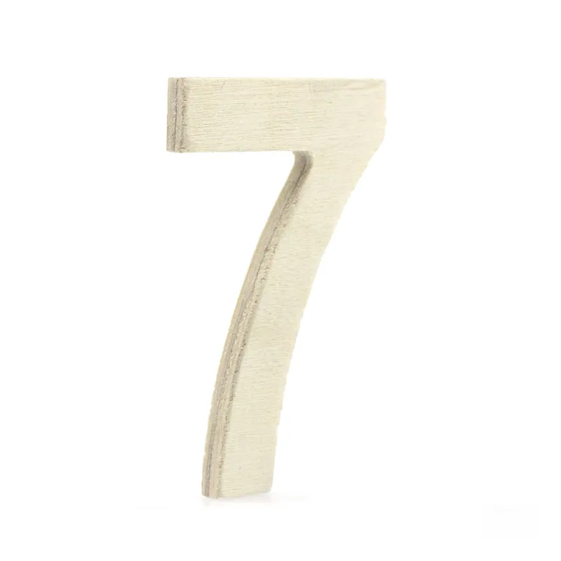 Holiday Sale Small Wooden Number 7 6.5cm