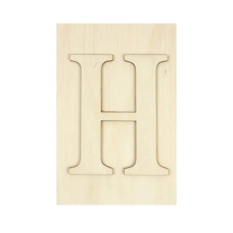 New Release Wooden Letter H Plaque 10cm x 15cm