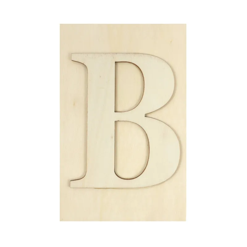 Wooden Letter B Plaque 10cm x 15cm Today Only